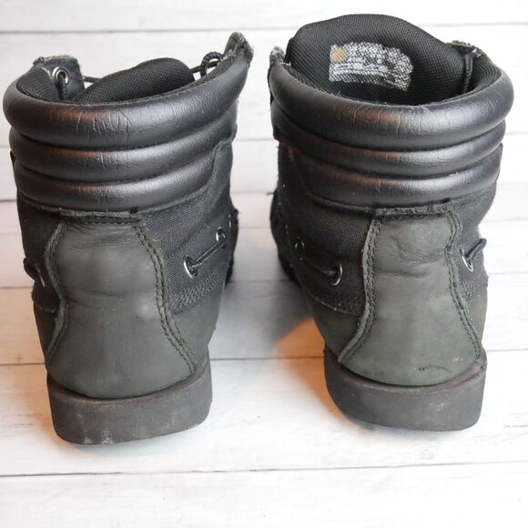 Timberland Boots Mens 7.5 Black Suede Oakwell 7-Eye Moc-Toe Boots Shoes main image 9